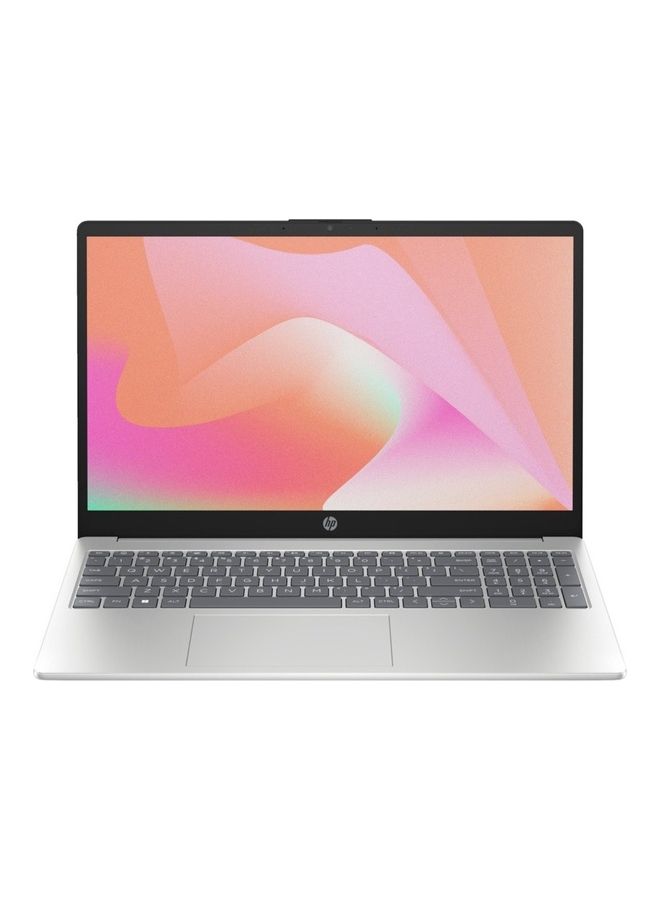 HP - 15-fd0021nx Laptop With 15.6 Inch Full HD Display, Intel Core i3-1315U Processor/4GB RAM DDR4/256GB SSD/DOS(Without Windows)/Intel UHD Graphics/  Natural English/Arabic Natural Silver - Image 1