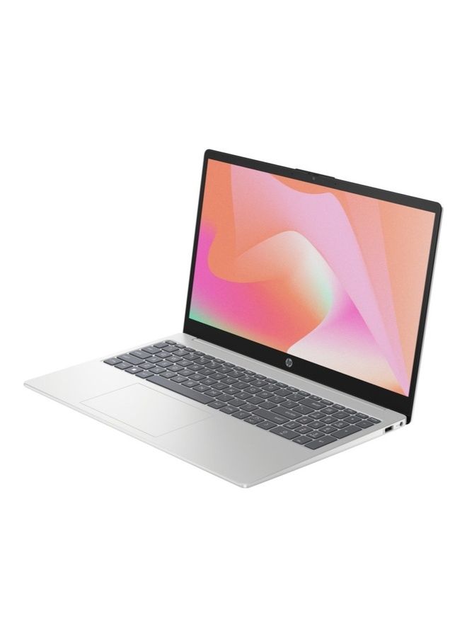 HP - 15-fd0021nx Laptop With 15.6 Inch Full HD Display, Intel Core i3-1315U Processor/4GB RAM DDR4/256GB SSD/DOS(Without Windows)/Intel UHD Graphics/  Natural English/Arabic Natural Silver - Image 1