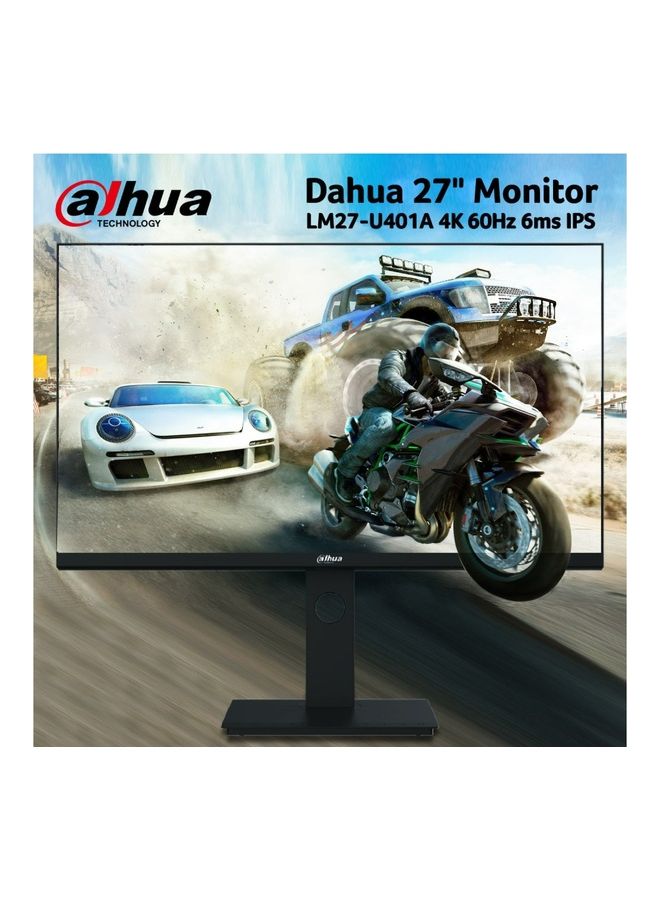 Dahua - 27-Inch IPS 4K UHD Bezel Less Monitor, 60Hz Refresh Rate, 6ms Response Time, HDR400 ready, 178°H/178°V, Wide Viewing Angle, Adaptive Sync, 100% sRGB, 96% Adobe RGB LM27-U401A Black - Image 1