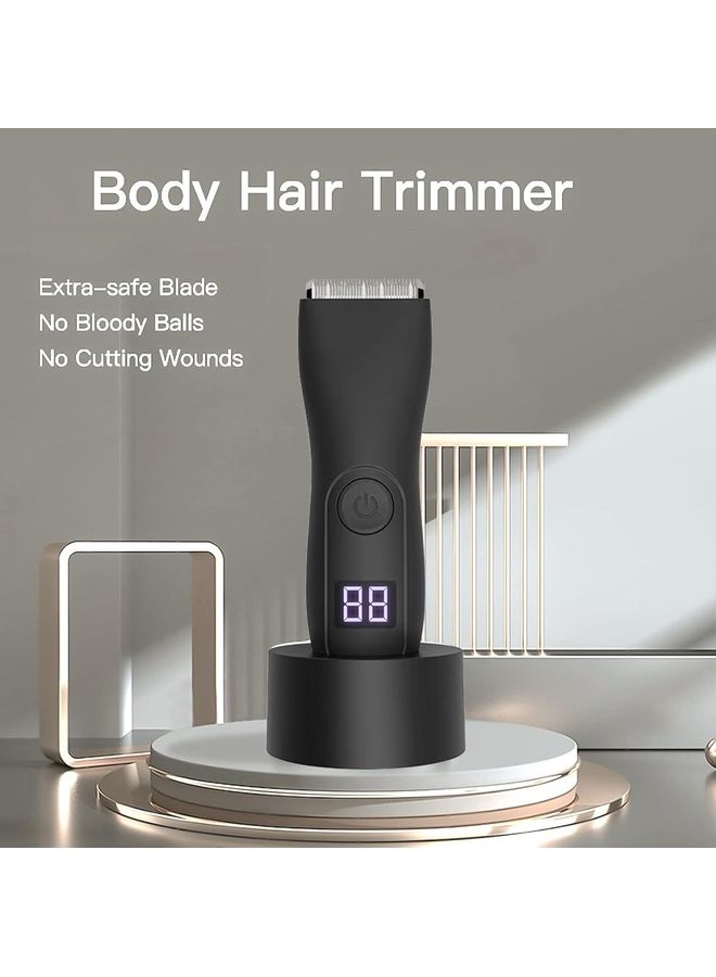 Rock Pow Electric Below-The-Belt Trimmers Built For Men Groin Trimmer Body Hair Clippers Showerproof Body Groomer Waterproof Groin And Body Shaver With Universal USB Charging Black 1 - Image 4