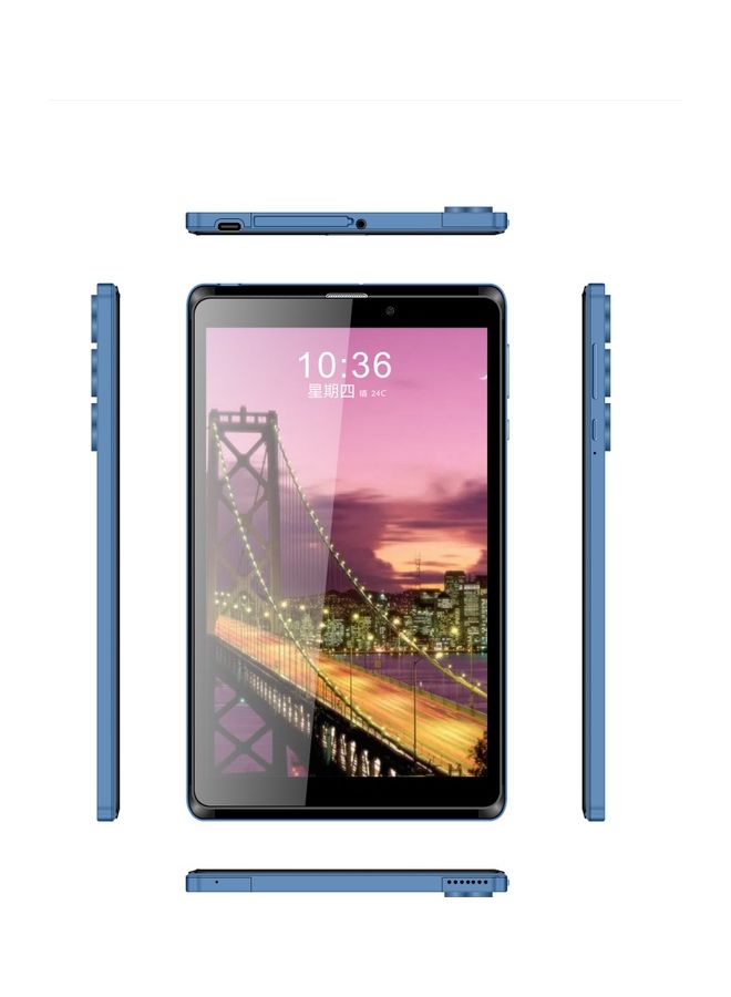 C idea Android 8-Inch Smart Tablet IPS Screen 5G LTE Single SIM WiFi, Kids Tab Zoom Supported Tablet PC Blue with Pre-installed Tempered Glass - Image 3
