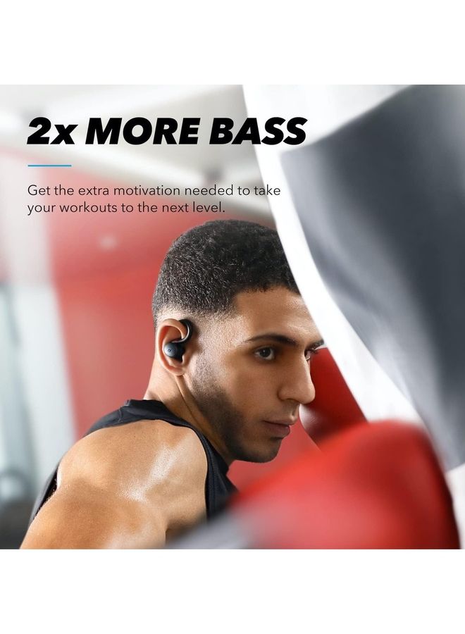 Soundcore - Sport X10 Bluetooth 5.2 Headphones For Sports, Rotating Ear Hooks, Deep Bass, IPX7 Water Protection, Sweatproof, 32 Hours Battery Black - Image 1