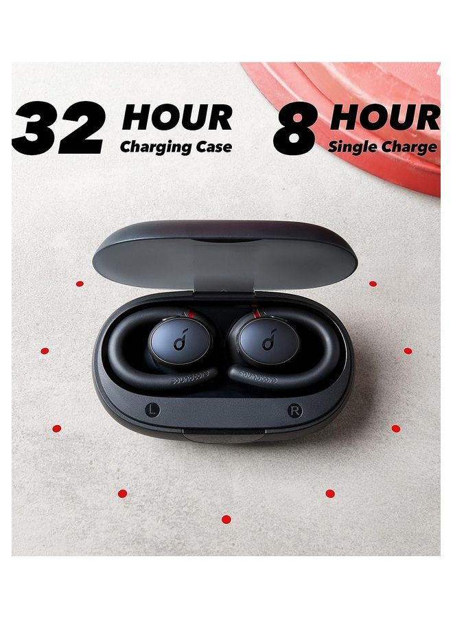 Soundcore - Sport X10 Bluetooth 5.2 Headphones For Sports, Rotating Ear Hooks, Deep Bass, IPX7 Water Protection, Sweatproof, 32 Hours Battery Black - Image 1