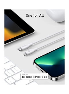 Anker 542 USB-C to Lightning Bio-Based 3ft Cable A80B1H21 White White  - Image 3