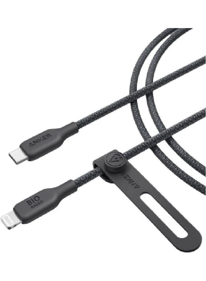 Anker - 542 USB-C to Lightning Bio-Nylon 3ft Cable A80B5H11 Black Black - Image 1