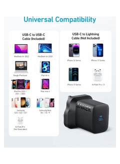 Anker 312 Charger 30W USB-C High-Speed Fast Charging Adapter A2640K11 White Black  - Image 3