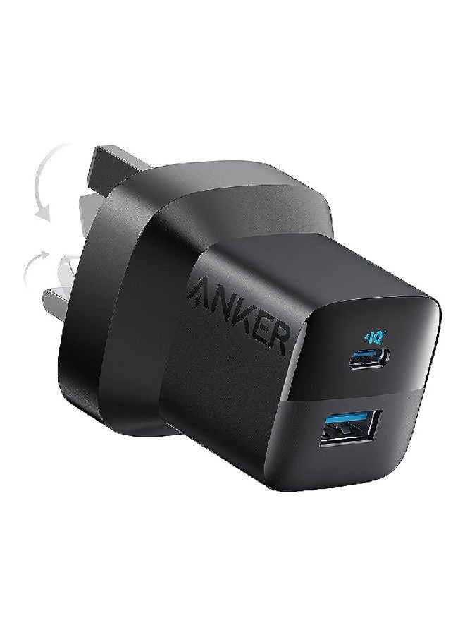 Anker 323 Charger 33W USB-C Power Delivery and USB-A port Adapter Black  - Image 1