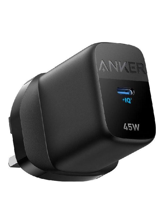 آنكر - شاحن 313 بقدرة 45 وات ومحول USB C فائق السرعة A2643K11 A2643K11 أسود - Image 1