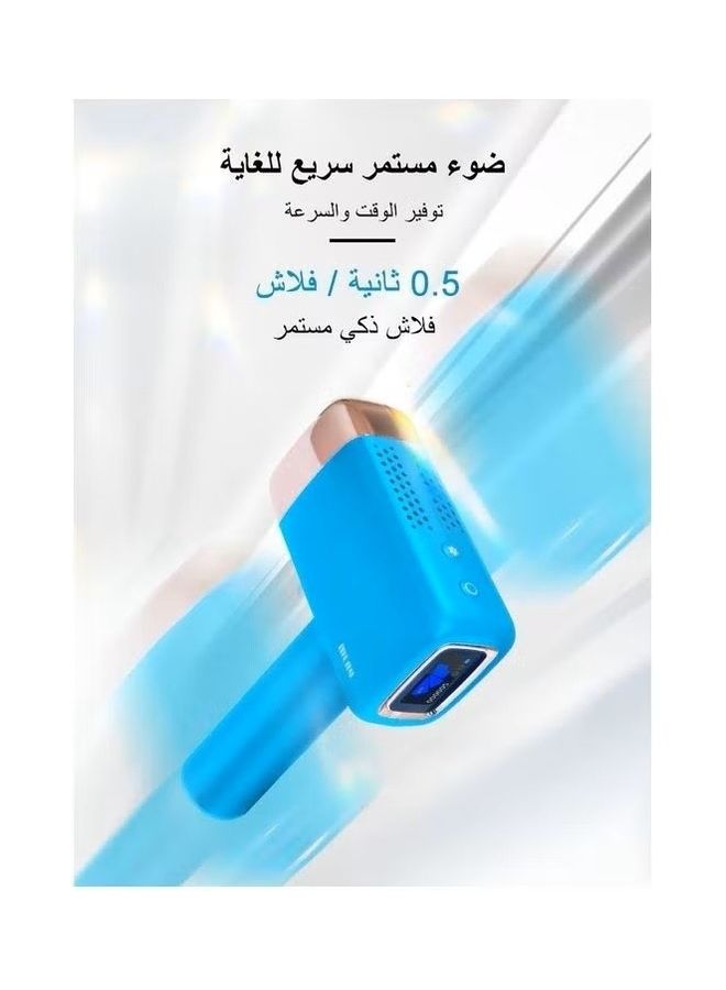 ملاي جهاز إزالة الشعر بالليزر T14 IPL بدون ألم بالليزر مع ضغط بارد 3 درجات 5 مستويات 500000 نبضة ومصابيح HR  - Image 2