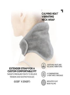 J&J Heat Neck Wrap Personal Electric Neck Heating Pad with Vibrations 3 Heat And 3 Vibration Settings- 9 Relaxing Combinations  - Image 5