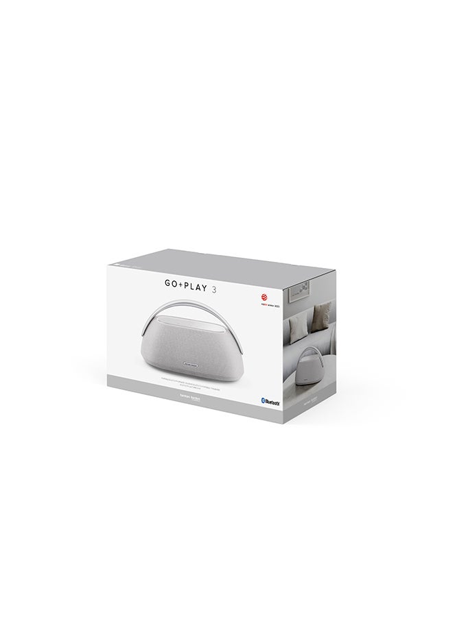 Go + Play 3 Portable Bluetooth Speaker HKGOPLAY3GRYUK Grey