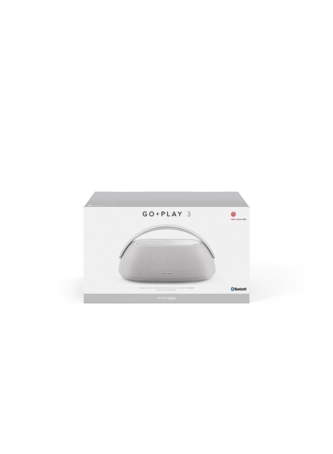 Go + Play 3 Portable Bluetooth Speaker HKGOPLAY3GRYUK Grey
