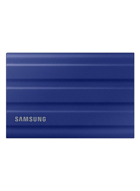 T7 Shield Portable SSD, up-to 1050MB/s, USB 3.2 Gen2, Rugged, IP65 Water & Dust Resistant, for Photographers, Content Creators and Gaming, External Solid State Drive (MU-PE2T0R/WW) Blue 2.0 TB