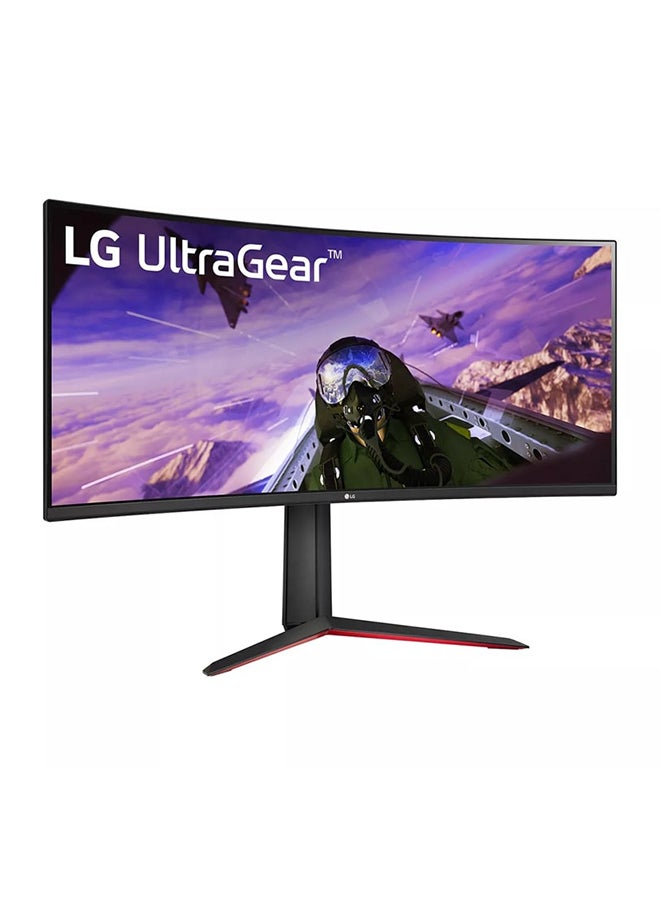 إل جي شاشة ألعاب منحنية UltraGear QHD مقاس 34 بوصة، لوحة VA، معدل تحديث 160 هرتز ووقت استجابة 5 مللي ثانية، AMD FreeSync Premium، sRGB 99% (النوع) وHDR 10، مكبرات صوت 7Wx2ch، HDMI / DisplayPort، 34GP63A- - Image 1