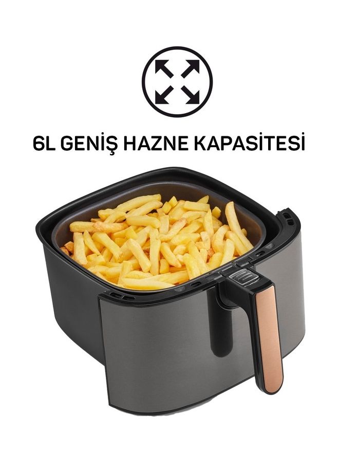 Arzum - Airtasty XL Air Fryer 6 L 1750 W AR2074-B Black - Image 1