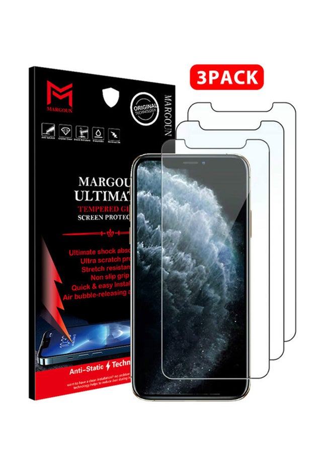 MARGOUN 3-Piece Protective Screen Glass for Apple iPhone XR Clear - Image 1