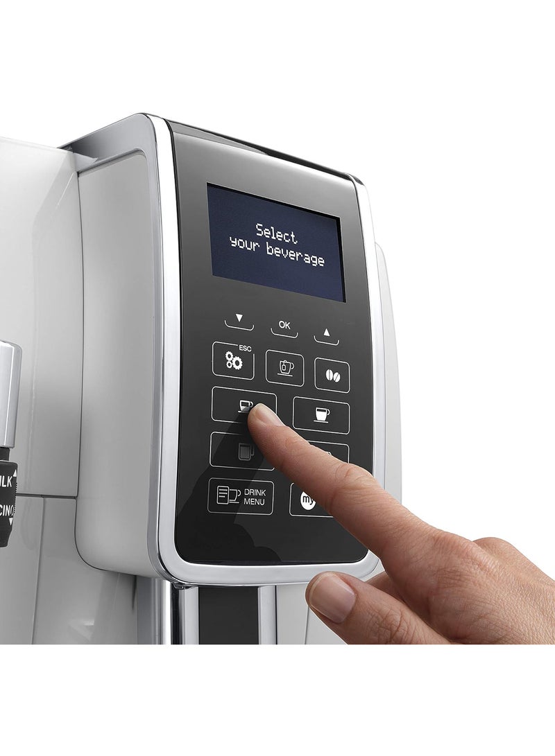 De'Longhi Dinamica, Fully Automatic Bean to Cup Espresso and Cappuccino Coffee Machine 1.8 L 1450 W ECAM 350.35.W White  - Image 2