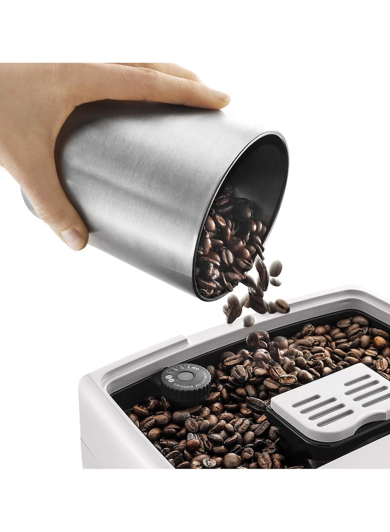 De'Longhi Dinamica, Fully Automatic Bean to Cup Espresso and Cappuccino Coffee Machine 1.8 L 1450 W ECAM 350.35.W White  - Image 4
