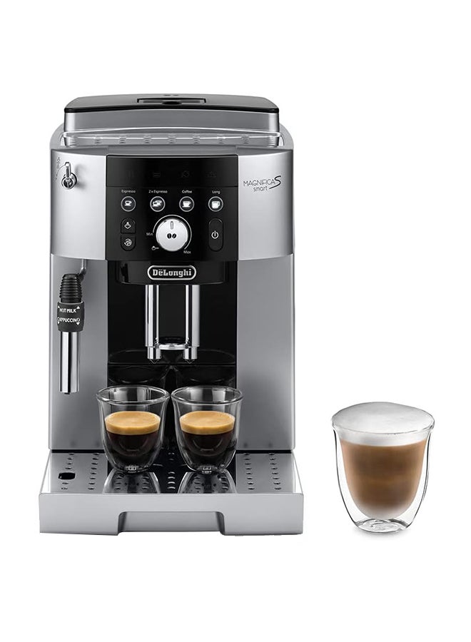 De'Longhi Magnifica S SMART Bean To Cup Fully Automatic Coffee Machine With Milk Frother, Built In Grinder, Americano, Cappuccino, Latte, Macchiato & Espresso Maker 1 L 1450 W ECAM 250.23.SB Silver & Black  - Image 1