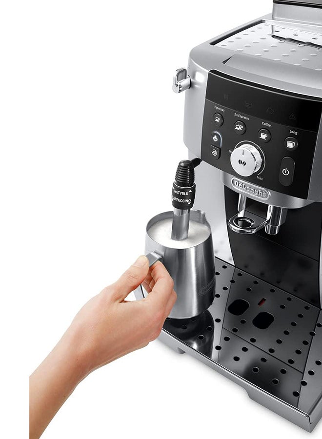 De'Longhi Magnifica S SMART Bean To Cup Fully Automatic Coffee Machine With Milk Frother, Built In Grinder, Americano, Cappuccino, Latte, Macchiato & Espresso Maker 1 L 1450 W ECAM 250.23.SB Silver & Black  - Image 2