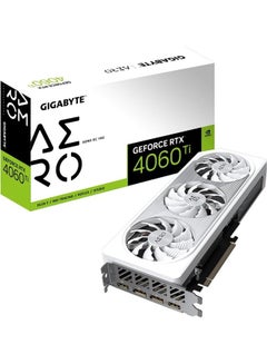 GeForce RTX 4060 Ti AERO OC Graphics Card, 16GB GDDR6 128 bit Memory, 2595 MHz Core Clock, 4352 CUDA, 18 Gbps Memroy Speed, PCI-E 4.0, DP 1.4a2 HDMI 2.1a2, GV-N406TAERO OC-16GD White - v1693243925/N53432718A_1