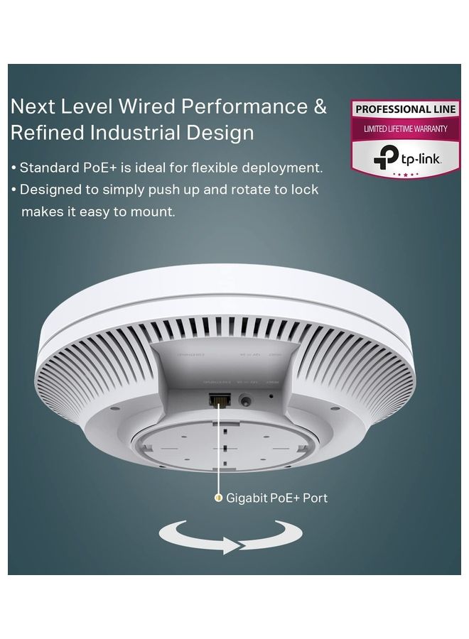 تي بي لينك EAP620 HD AX1800 WiFi 6 Wireless Dual Band Ceiling Mount Access Point White - Image 2