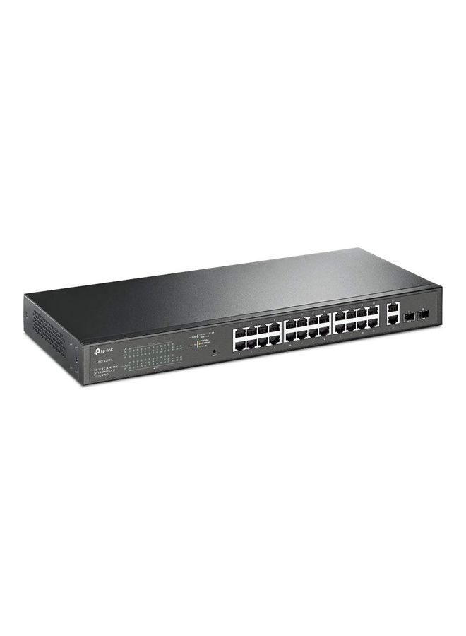 TP-LINK - 28-Port Gigabit PoE Easy Smart Switch (TL-SG1428PE) - 24 x PoE+ @250W, 2 x SFP, Rackmount, Limited Lifetime Protection,Works w/ Omada EAPs Black - Image 1