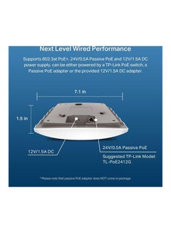 TP-LINK EAP223 w/No Adapter Omada AC1350 Gigabit Wireless Access Point Business WiFi Solution w/Mesh Support, Seamless Roaming & MU-MIMO PoE Powered SDN Integrated Cloud Access & Omada App White  - Image 3