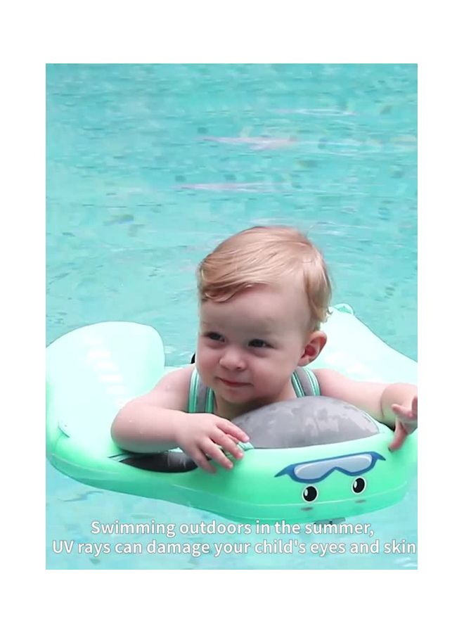 Rock Pow Swimming Inflatable Baby Pool Float Ring Newest With Sun Protection Canopy Add Tail No Flip Over For Age Of 3-24 Months - Image 3