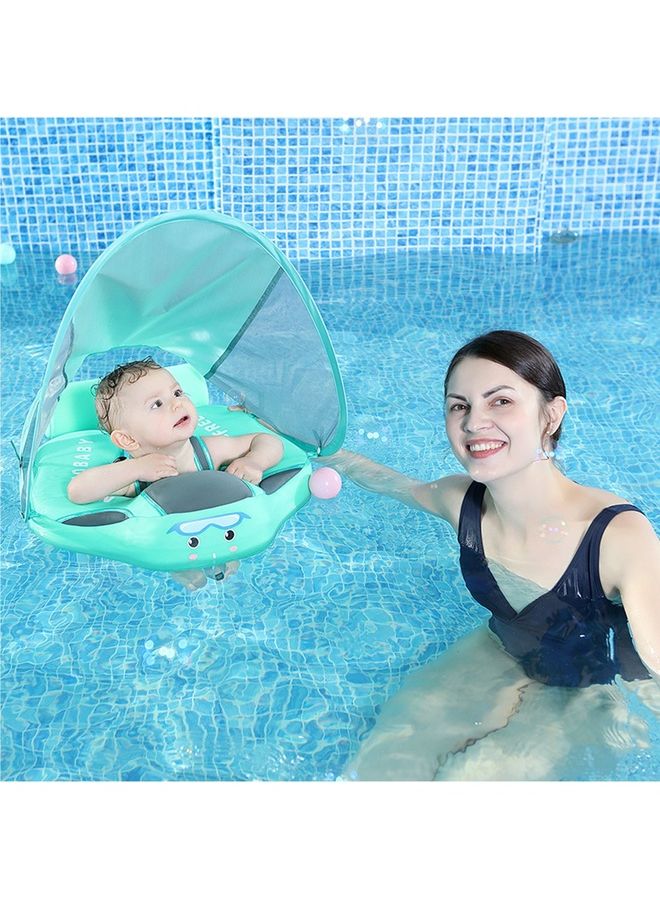 Rock Pow Swimming Inflatable Baby Pool Float Ring Newest With Sun Protection Canopy Add Tail No Flip Over For Age Of 3-24 Months - Image 5