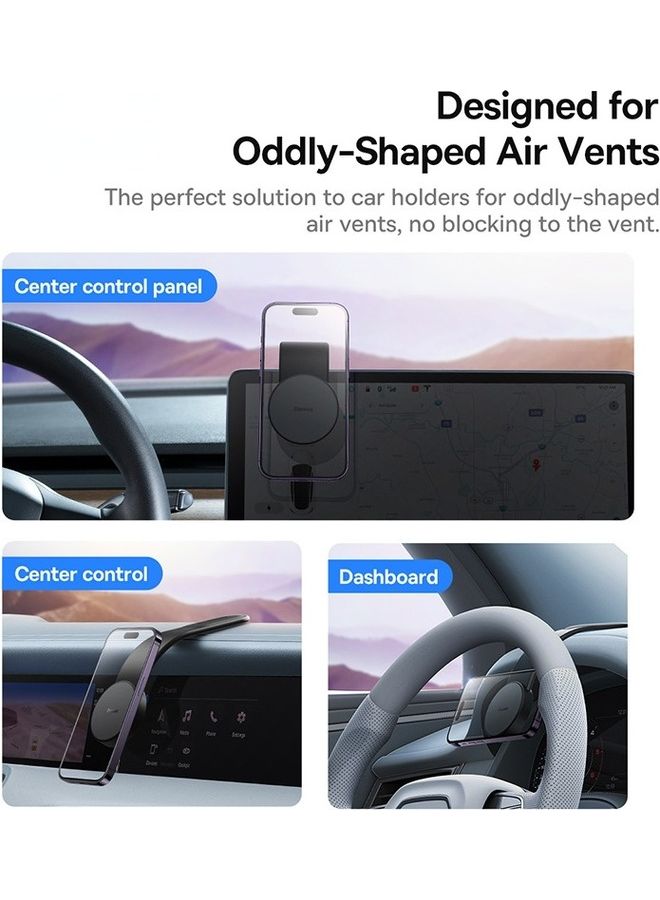 15W Wireless MagSafe Car Mount Charger – High-Quality Magnetic Fast Charger With Stable Grip For iPhone 16 Pro Max/Plus, 15 Pro Max/Plus, 14, 13, 12, Samsung S25/S24/S23, Ultra-Fast Charging, Qi-Certified, Adjustable Viewing Angle, Dashboard Mount, Compatible with Tesla, SUVs, Trucks, Universal Fit, Compact Design, Durable Build, Anti-Slip, Heat Resistant, Easy Installation, Wireless Car Charger Holder, Hands-Free Charging, Safe and Secure Black