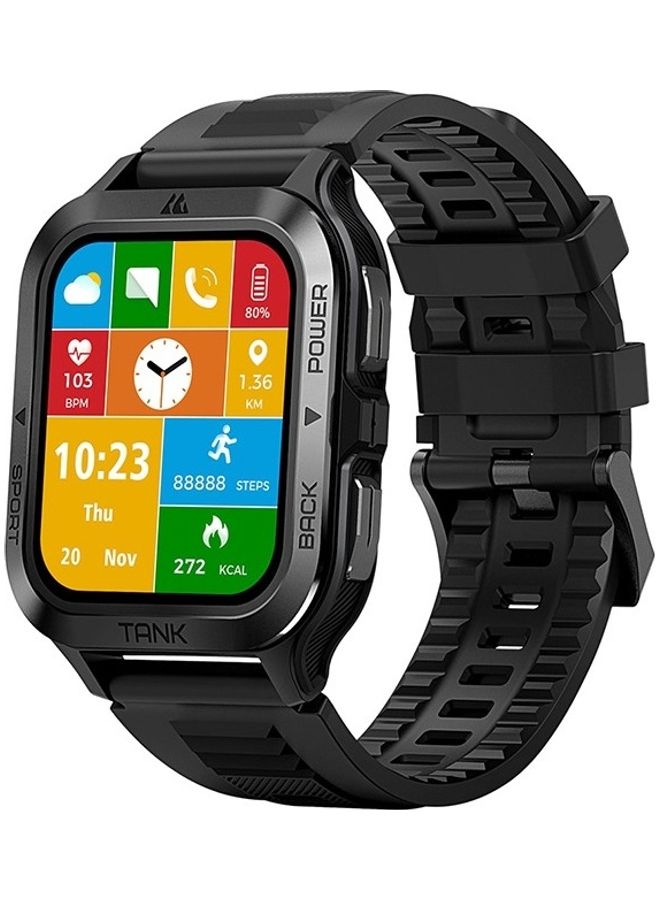 KOSPET - Tank M2 Bluetooth Answer Make Call Smart Watches For Men 5 ATM US Military Certified With 70 Sport Modes 1.85 Inch For Android IOS IPhones With Heart Rate Blood Pressure Black - Image 1