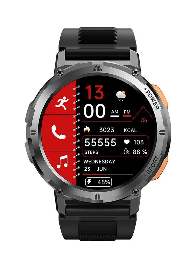 KOSPET - Tank T2 1.43 Inch Amoled Always On Display Bluetooth Answer Make Call Smart Watches For Men 5 ATM US Military Certified With 70 Sport Modes For Android IOS Iphones Silicone Band, Silver - Image 1