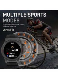 ArmFit Dream Smartwatch For Men With AMOLED Always On Display Bluetooth Calling Waterproof Fitness Watches For Android iOS Black  - Image 3