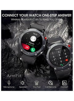 ArmFit Smart Watch For Men Code21 With Bluetooth Calling And Fitness Tracker Waterproof 20 Sports Mode Black  - Image 3