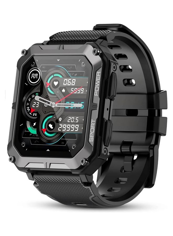 Smart Watch For Men With Bluetooth Calling And Fitness Tracker Waterproof Black 