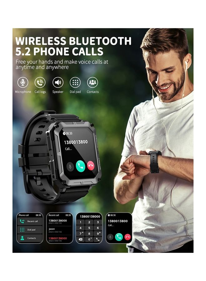 Smart Watch For Men With Bluetooth Calling And Fitness Tracker Waterproof Black - v1693300239/N53433063A_5
