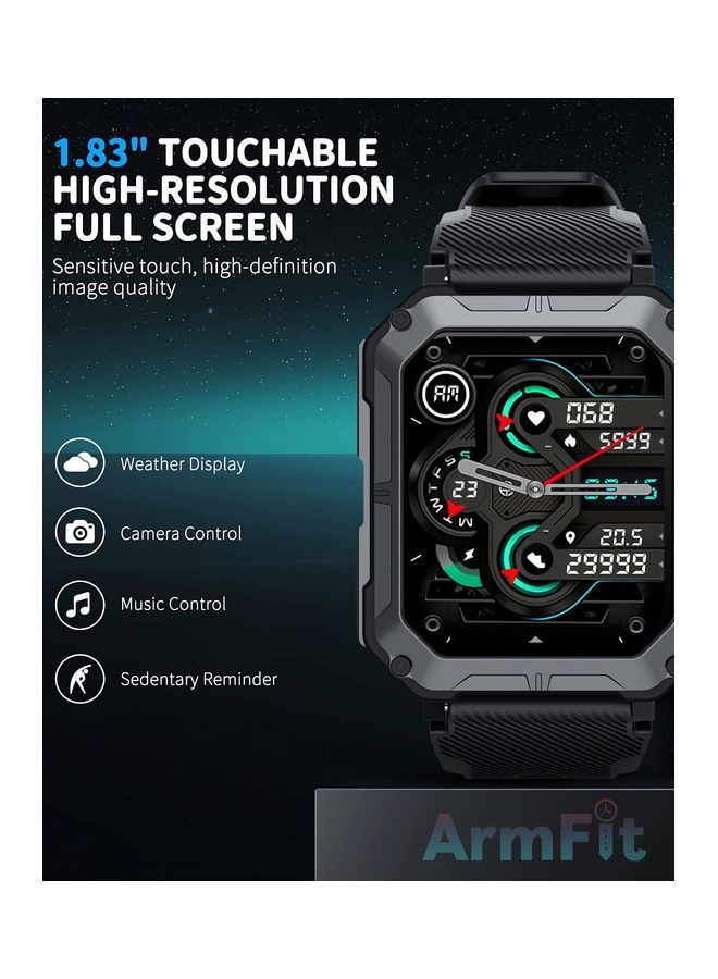 Smart Watch For Men With Bluetooth Calling And Fitness Tracker Waterproof Black - v1693300239/N53433063A_6