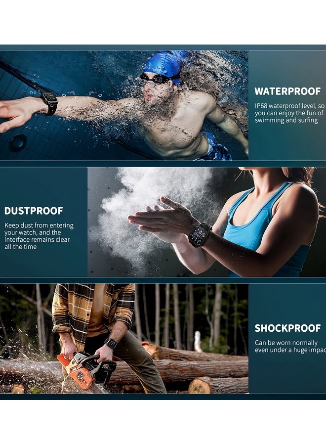 ArmFit - Smart Watch For Men With Bluetooth Calling And Fitness Tracker Waterproof Black - Image 1