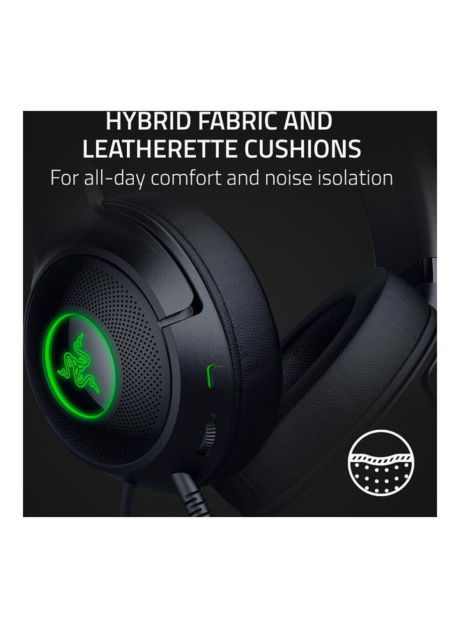 RAZER - Razer Kraken Kitty V2 - Wired RGB Headset with Kitty Ears - Black - Image 1