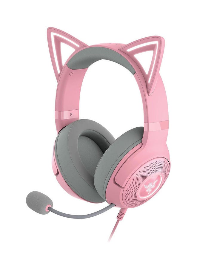 Razer Kraken Kitty V2 - Wired RGB Headset with Kitty Ears - Pink - Image 1