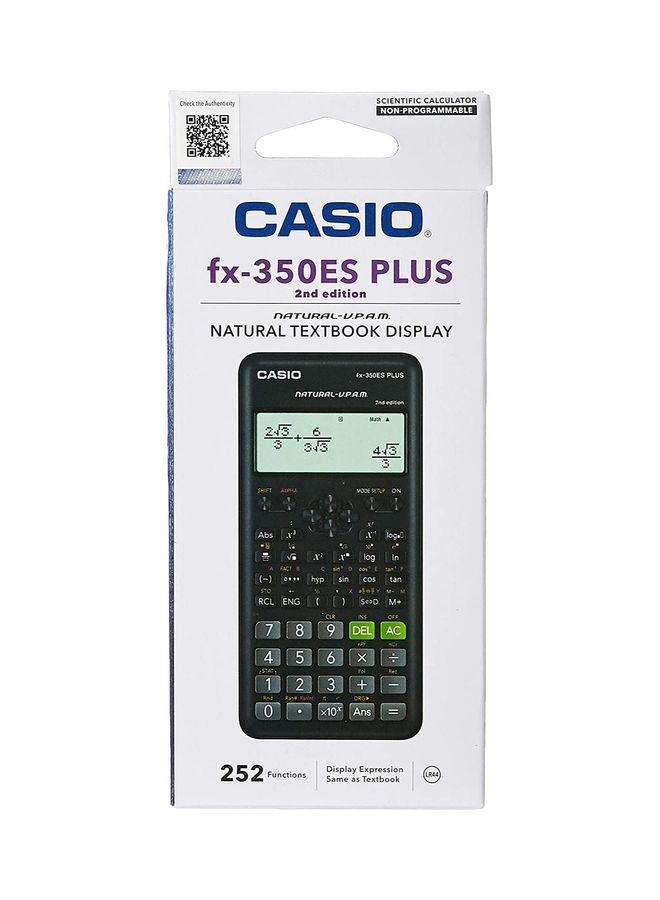 كاسيو - الآلة الحاسبة العلمية FX-350ES Plus - علمية - 252 وظيفة، حاسبة مدرسية ورسومية - Image 1