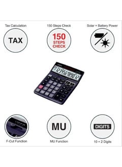 CASIO 12-Digit Basic Calculator 300 Steps Check & Recheck Black  - Image 3