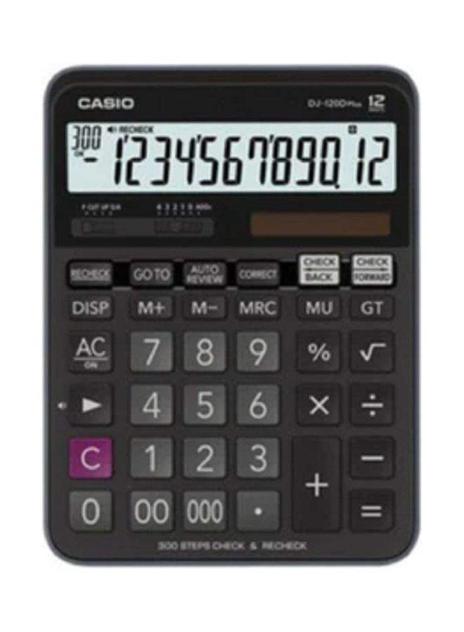 CASIO 12-Digit Basic Calculator 300 Steps Check & Recheck Black  - Image 4