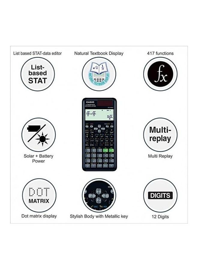CASIO FX-991ES Plus Scientific Calculator Black - Image 2