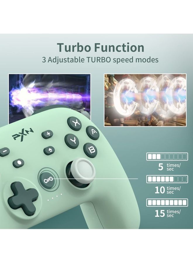 بي اكس ان - P50 - وحدة تحكم لاسلكية بعصا التحكم، NFC / Amibo / Turbo Screenshot Gyro X-Axis، ومفتاح اهتزاز مزدوج لجهاز Nintendo Switch/Lite/OLED - Image 1
