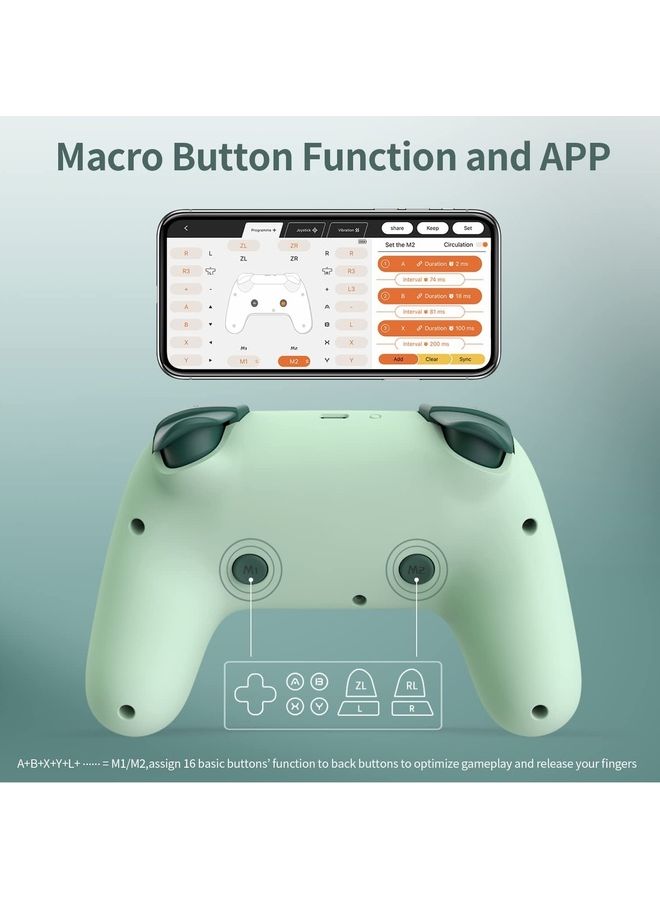 بي اكس ان - P50 - وحدة تحكم لاسلكية بعصا التحكم، NFC / Amibo / Turbo Screenshot Gyro X-Axis، ومفتاح اهتزاز مزدوج لجهاز Nintendo Switch/Lite/OLED - Image 1
