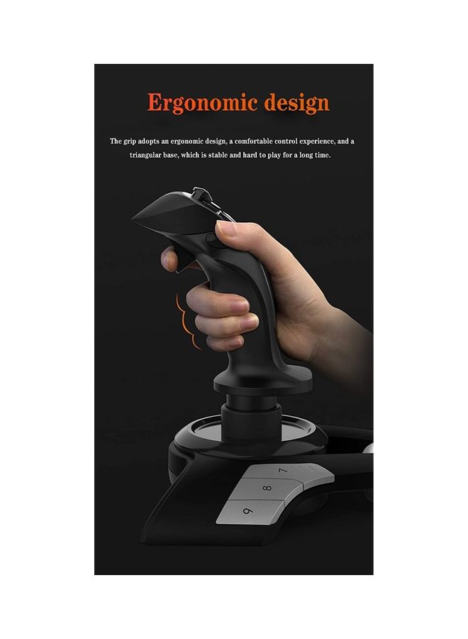 F16 - Flight controller for Windows PC, with Vibration Function, 12 Programmable Buttons, Flight Simulator Joystick Controller, Compatible with Windows XP/VISTA/7/8/10