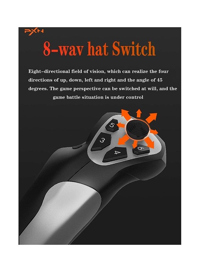 F16 - Flight controller for Windows PC, with Vibration Function, 12 Programmable Buttons, Flight Simulator Joystick Controller, Compatible with Windows XP/VISTA/7/8/10
