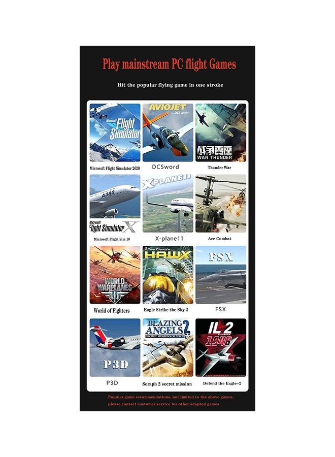 F16 - Flight controller for Windows PC, with Vibration Function, 12 Programmable Buttons, Flight Simulator Joystick Controller, Compatible with Windows XP/VISTA/7/8/10